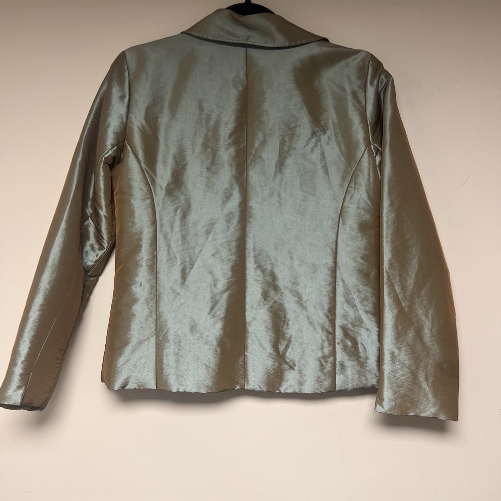 Chicos Lightweight Zipper Front Jacket Olive Gree… - image 5